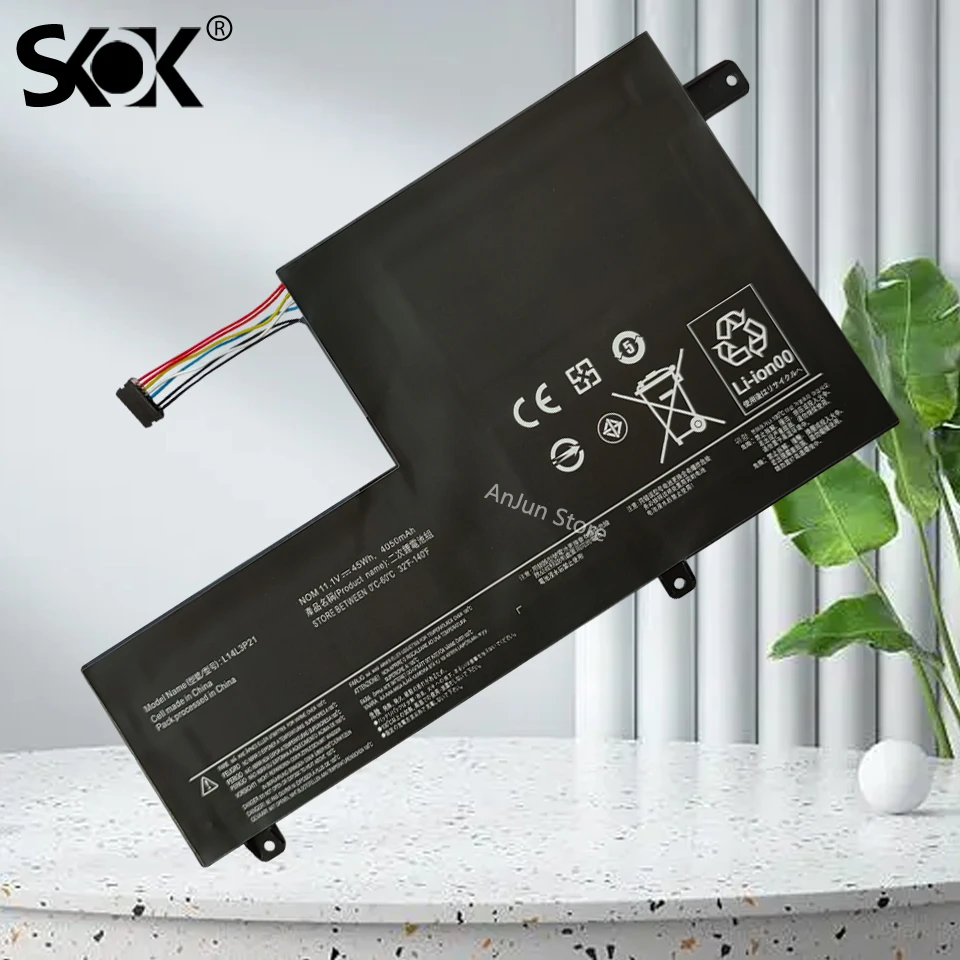 L14M3P21 (11,1V 45WH 4050MAH) laptop batéria pre Lenovo Flex 3 1470 1480 1580 Yoga 500-14isk Edge 2-1580 Yoga 500 14ISK L14L3P21