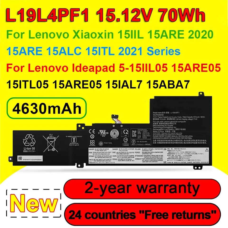 L19L4PF1 L19C4PF1 L19M4PF1 laptop batéria pre Lenovo xiaoxin 15iil 15are 2020 15ALC 15ITL 2021, IdeaPad 5-15IIL05 15ARE05 70WH