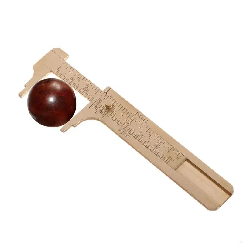 L93D BRUSS Vernier Caliper Pravítko meracieho nástroja Min I mosadzný vreckový pravítko 9,7 cm/3,8in