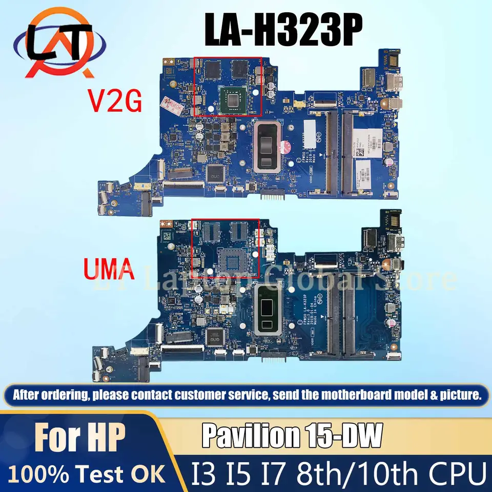 LA-H323P hlavná doska pre HP Pavilion 15-DW M13687-601 L52005-001 L68076-601 L51985 LAPTOP CPU I3 I5 I7 8. 10. 10. Gen