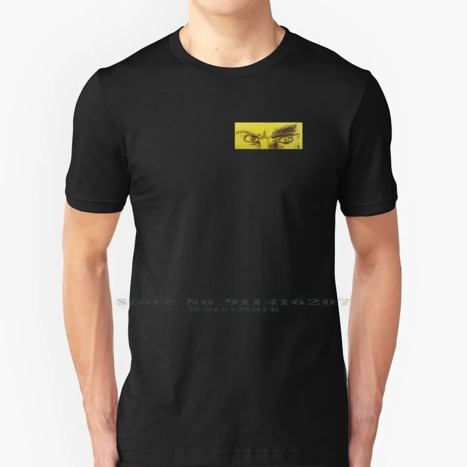 La Haine Vinz Eyes Design 100% bavlnené tričko La Haine Hate French Film Drama Angry Eyes Cool Hipster Paris Banlieue žltá