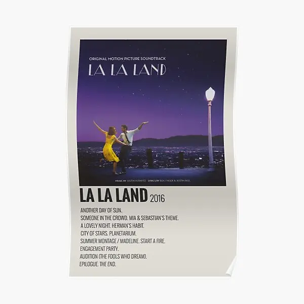 La la la land plagát obrázok vintage vtipné nástenné maľovanie maľba nástenná maľba dekorácie výzdoba tlač