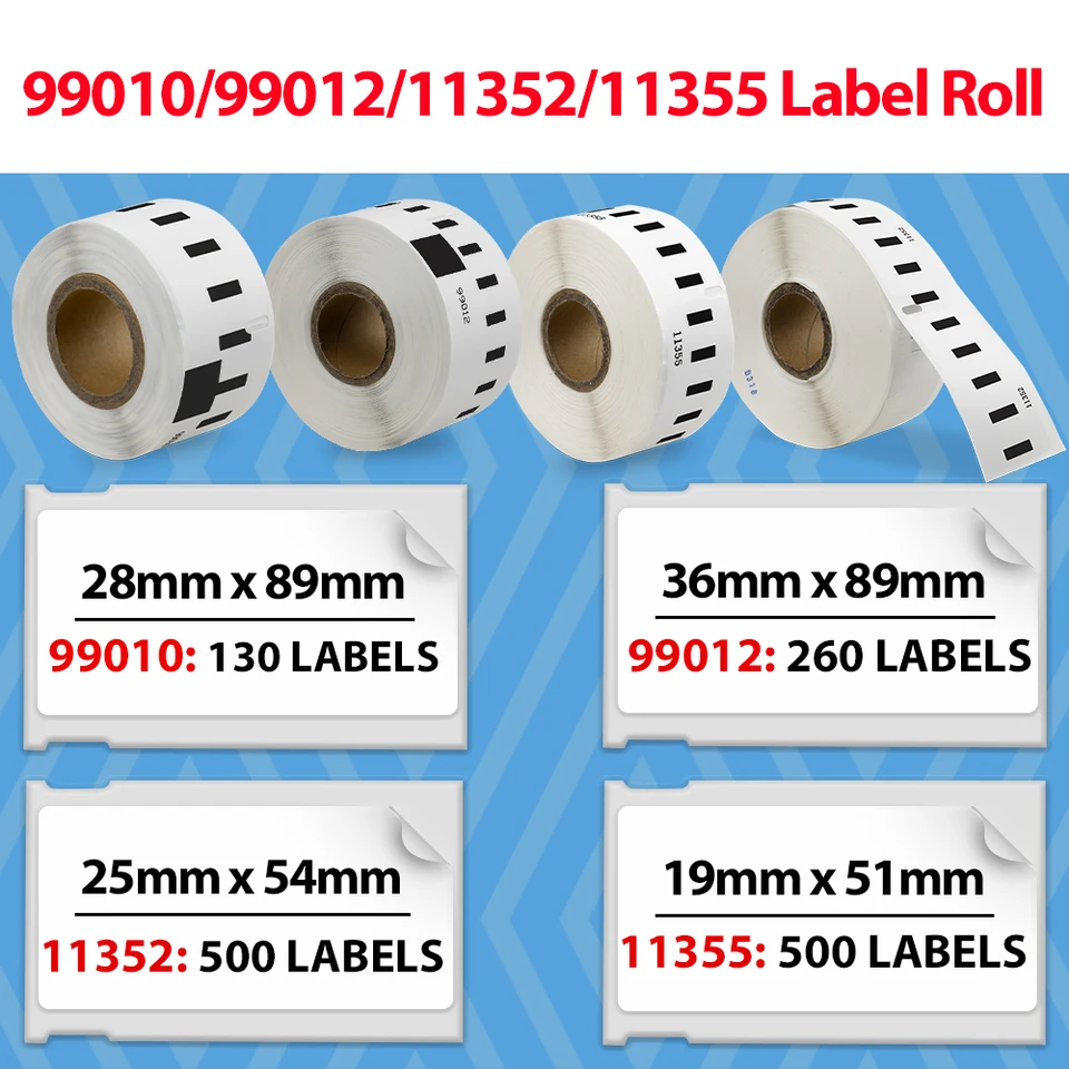Labelwell 1Roll 260ks Adresa štítky 99012 Termálny papier LW 99012 99010 11352 11355 Roll for Dymo LabelWriter 450 DUO/450/4XL