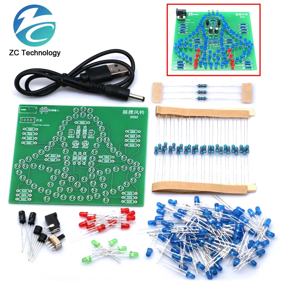 Laboratórne výkyvné zvončeky DIY WINNBELL Zábava spájkovanie elektronické výkyvy zvončeky veterný zvonk
