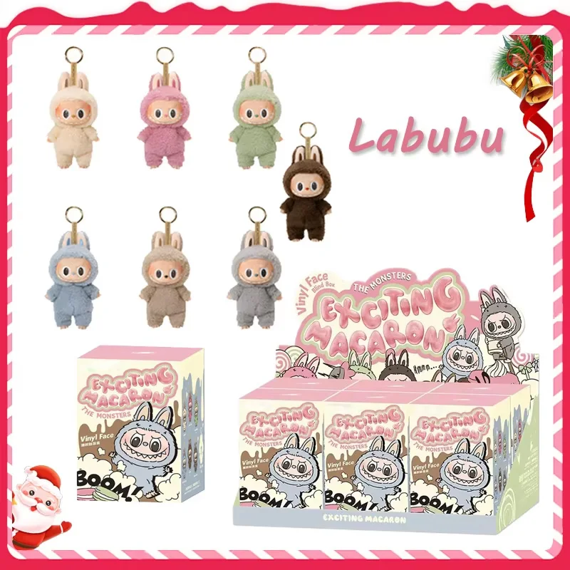 LaBubu The Monsters Blind Box Hračky macarone Kawai Guess Bag Model Bag Darček Darček Vysoko kvalitný roztomilý vianočný darček 1: 1 replika