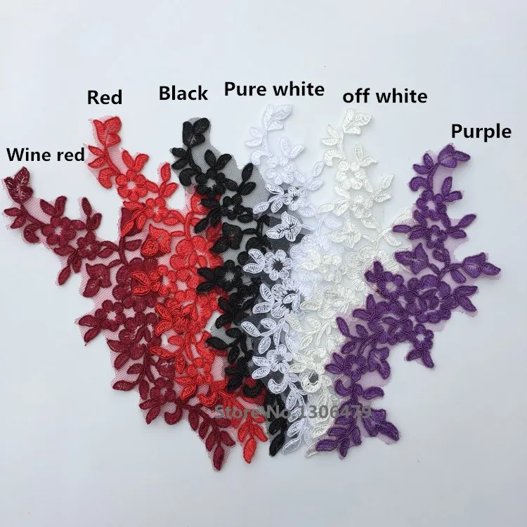 Lace Flower Aplikácia pre svadobné šaty, ručne vyrábané šperky, módne doplnky pre domácich majstrov, RS1958, 10 ks/veľa