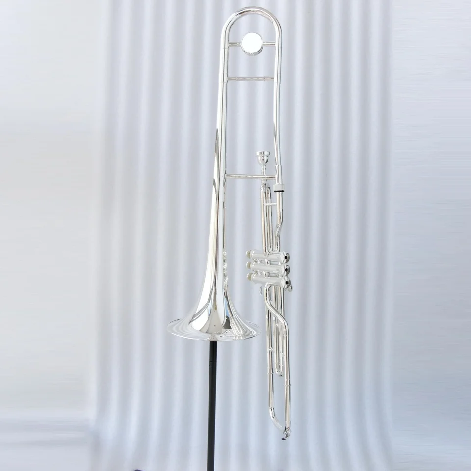 Lacná cena Profesionálny stojan BB Tone Piston Trombone Musical Instrument s estuche de trombon aboquillas de trombón