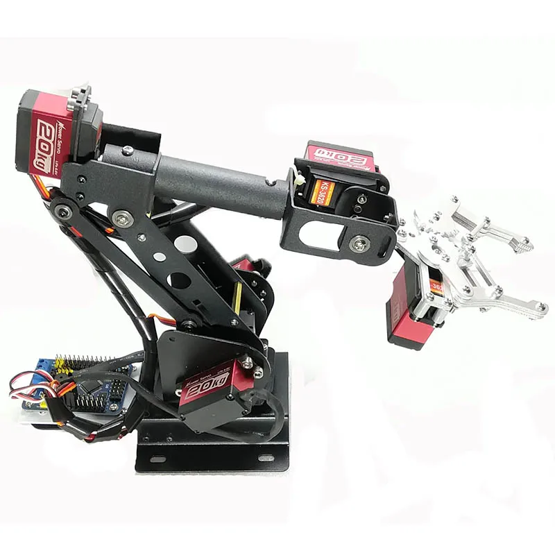 Lacné zostavené Arduino 6 DOF Robot Arm s manipulátorom digitálneho servos Capper Claw Manipulátor pre STM32/51 Výučba robotickej súpravy