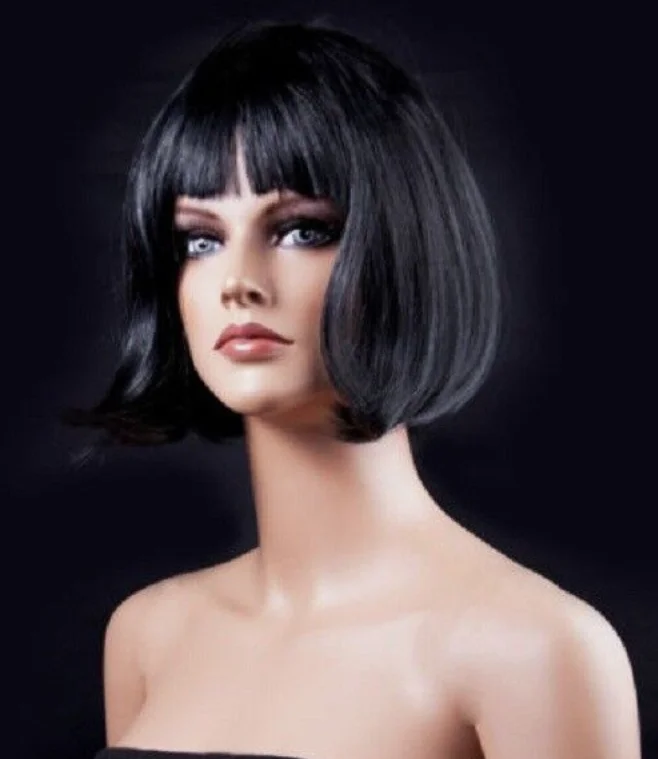 Lady Girl Bob Wig Women's Short Bangs Syntetické parochne Cosplay Party New