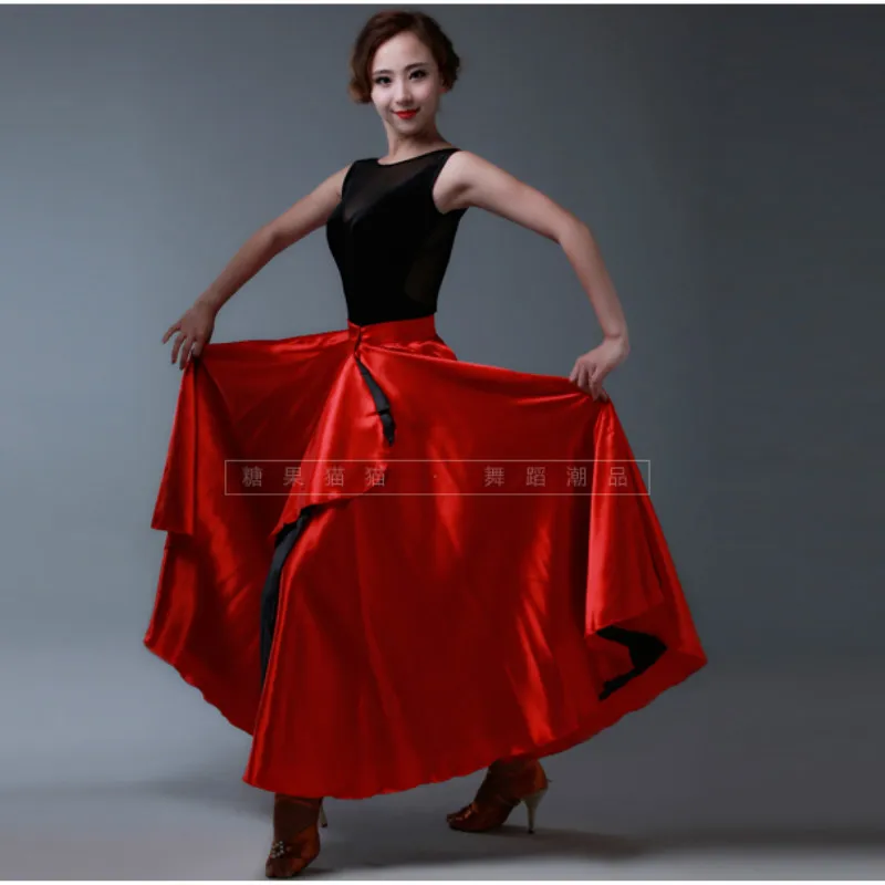 Lady latinská tanečná sukňa Žena Nový pasodoble tanec sukňa Cape Performance Competition Noste ženské tanečné oblečenie B-6824