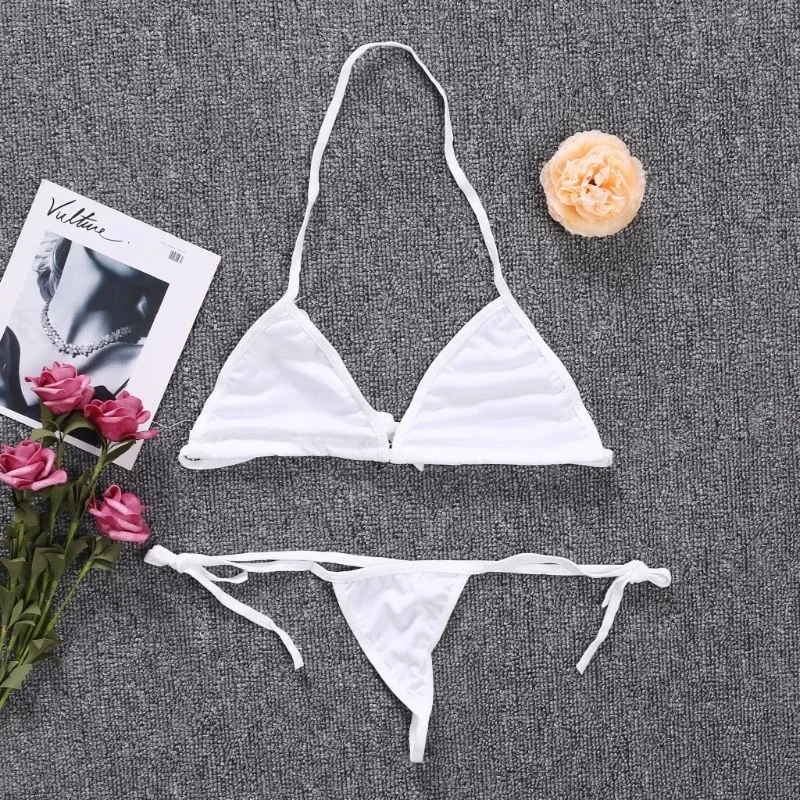 Lady Sexy spodná bielizeň vystrihnutá Bodycon mini šaty babydoll šaty Top podprsenky plavky plavky g-string plážové súpravy bikín