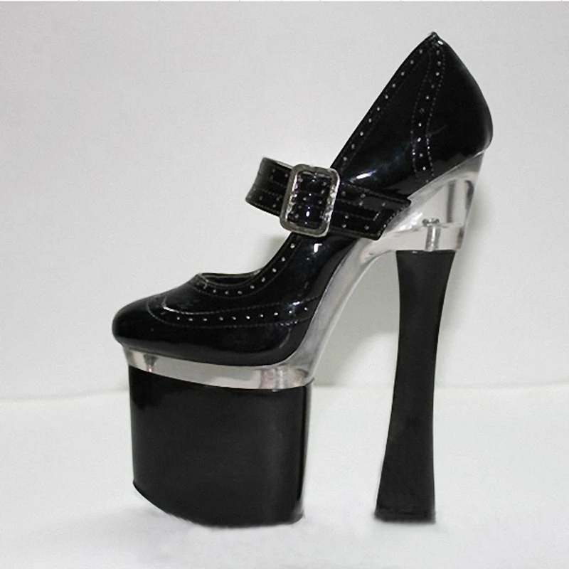 Laijianjinxia New 18cm/7inches PU Upper Fashion Sexy Exotic Exotic High Heel Platform Party Women Pumps Dance Dance Shoes D013