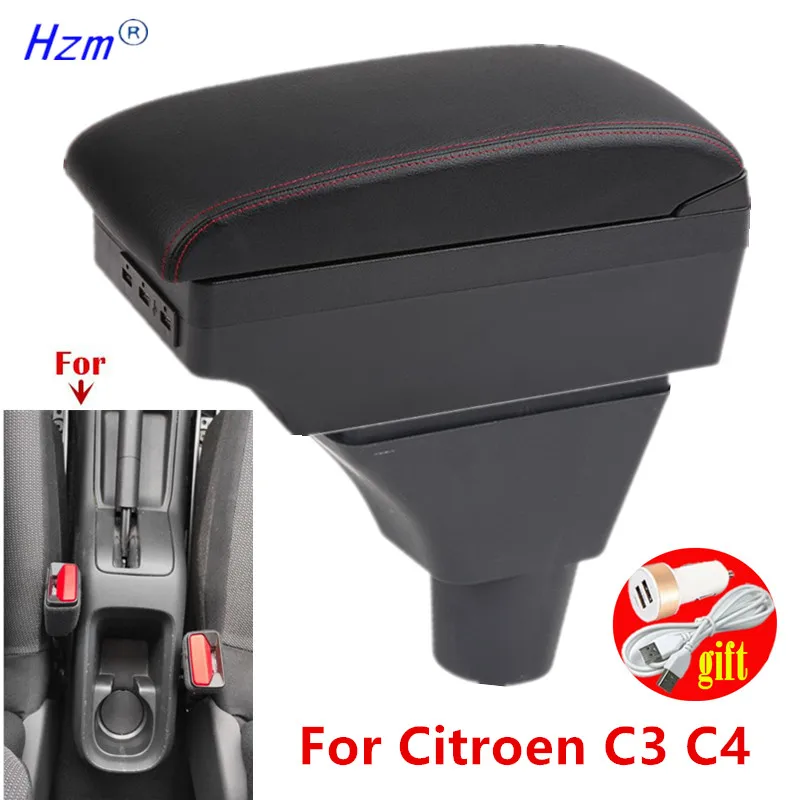Lakťová opierka pre Citroen C 3 C 4 krabica lakťovej opierky pre Citroen C3 C4 Central Storage Box Interiér vyhradený dodatočný doplnok automobilov