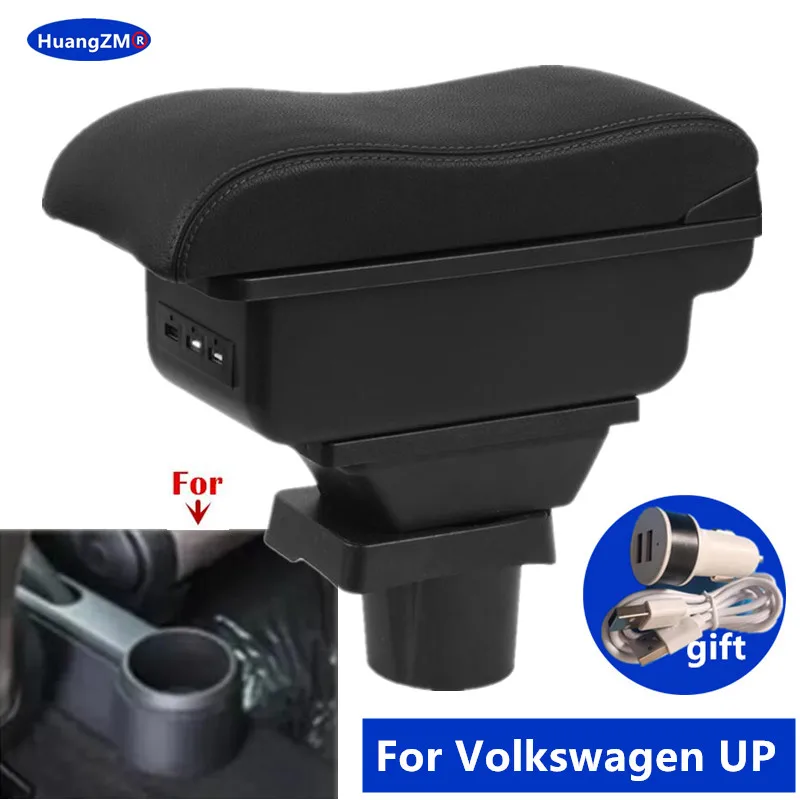 Lakťová opierka pre Volkswagen Up lakťové lakťové krabičky pre Skot Citigo VW Up Seat Mii Console Storage Box vyhradené dodatočné dodatočné doplnky