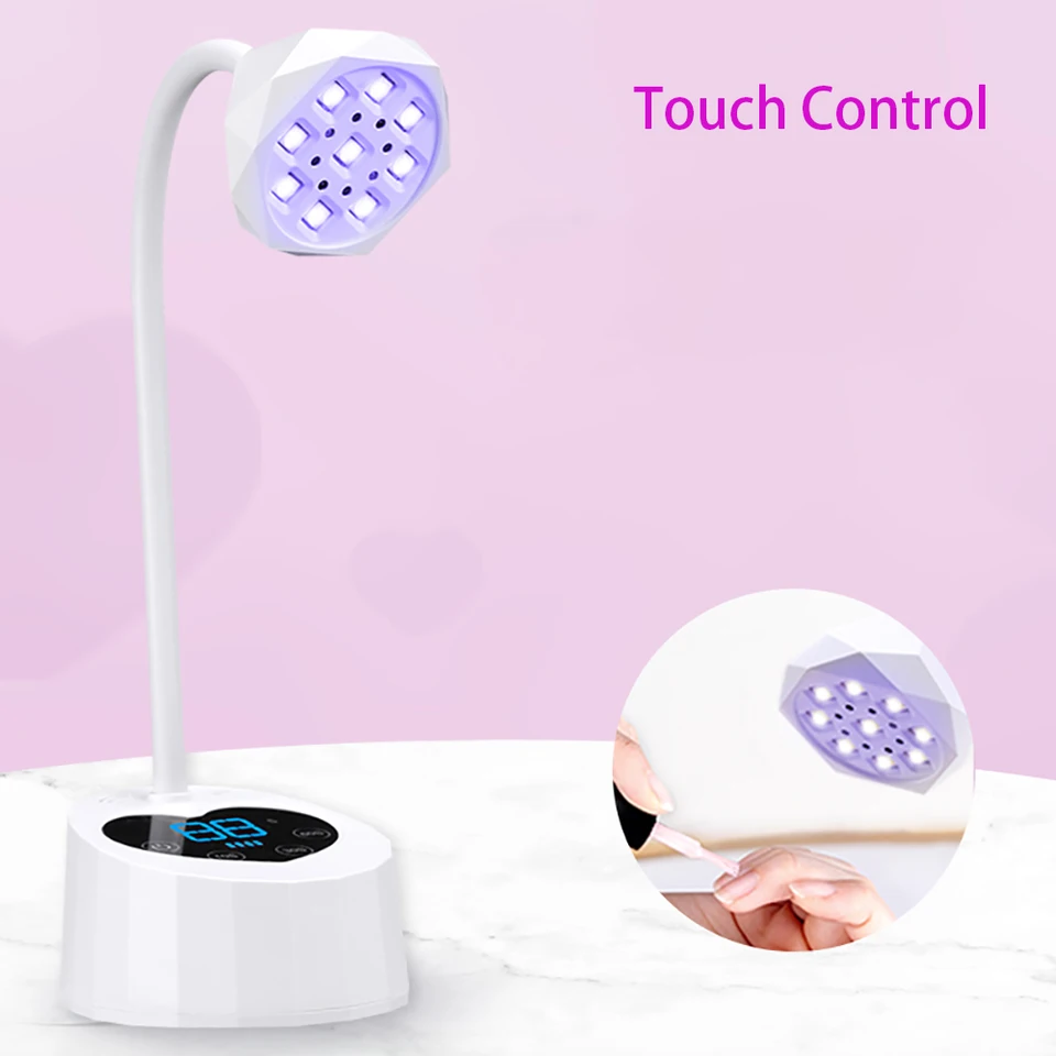 Lampa na nechty LED LED UV žiarovka 360 ° Ohybné nabíjateľné automatické snímanie dotyk