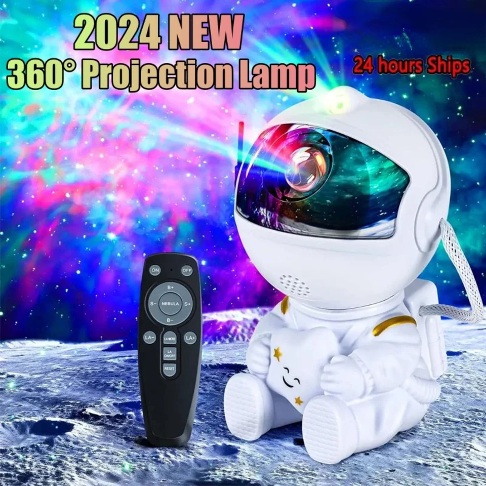 Lampa s zasnenou astronautskou vesmírnou projektorom - Starry Night Light pre spálň