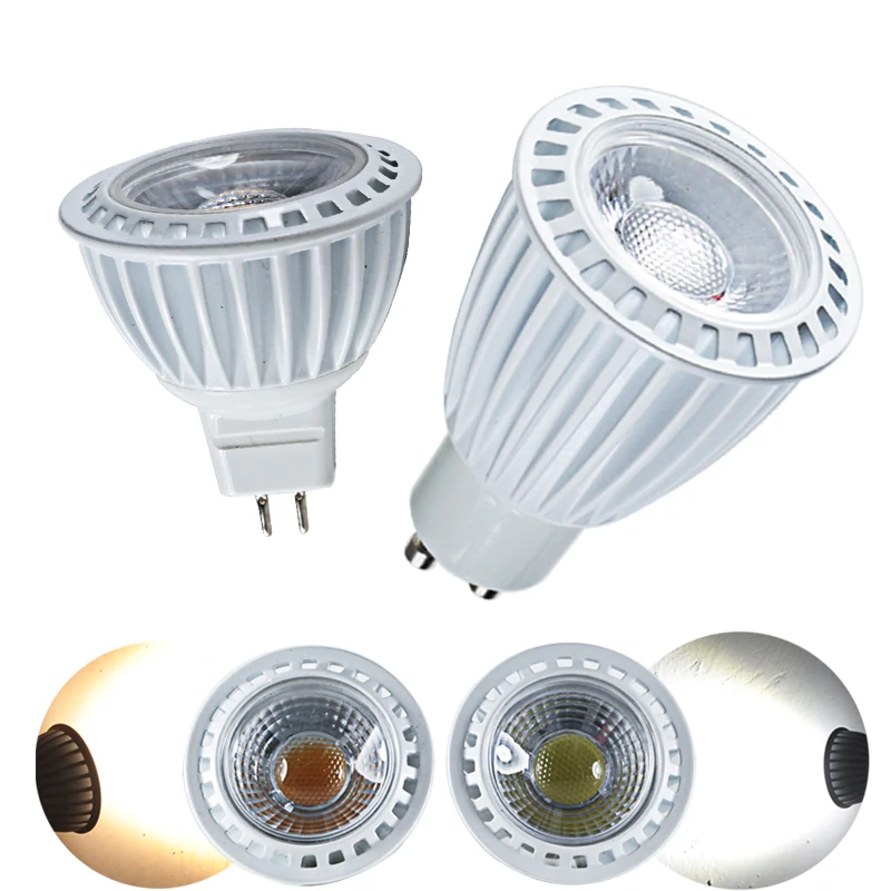 LAMPARA LED Spotlight Super COB 5W 9W MR16 GU10 12V 24V Hliníková žiarovka SPOT Svetlo Stropné stropné osvetlenie 12 24 voltovej úspornej žiarovky energie