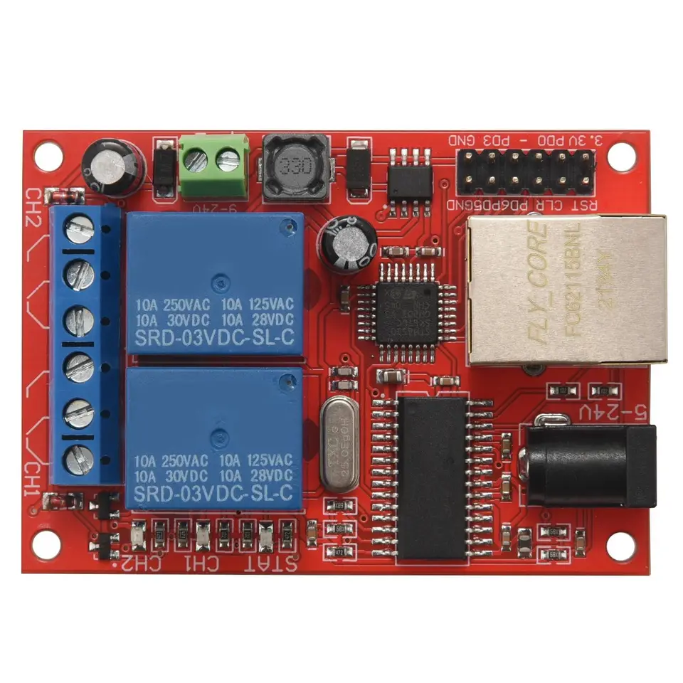 LAN ETHERNET 2-cestný reléový prepínač
