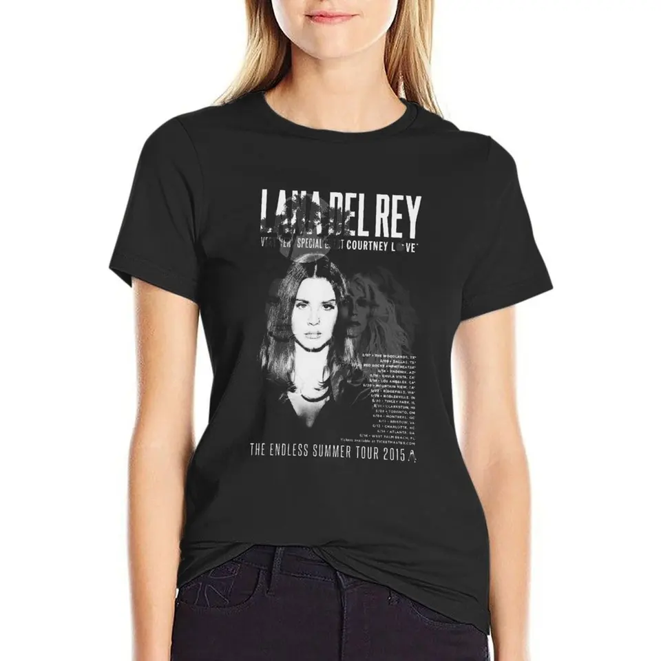 Lana del Ray Vintage Tričko s rýchlym sušením Funny Animal Prinfor Plus veľkosti topy letné blúzky Žena 2024