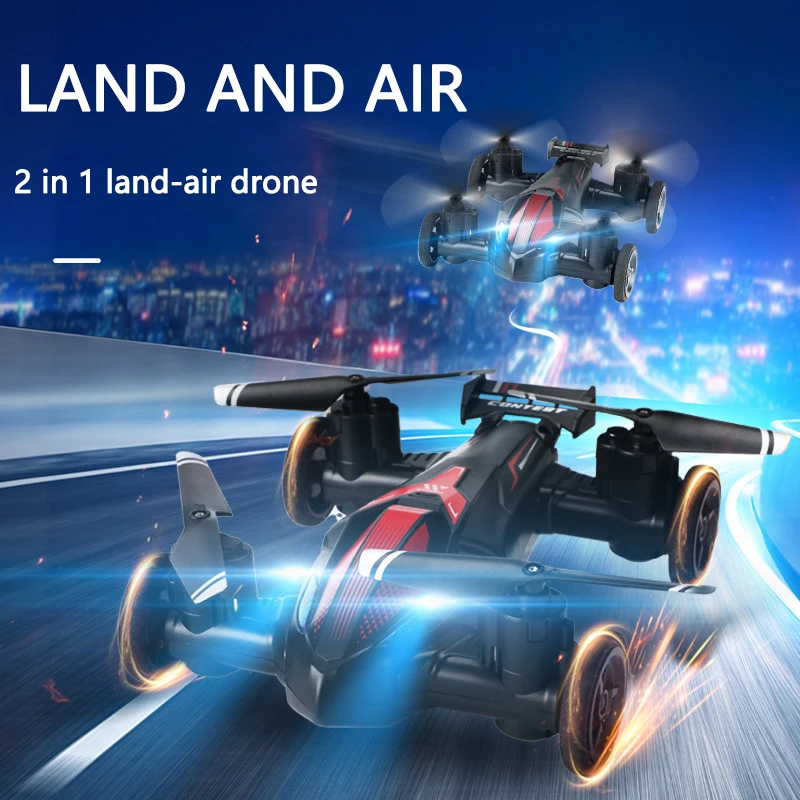Land-Air Quadcopter RC Drone Kids Hračky 4axis diaľkový ovládací hráč s ľahkým rádio kontrolovaným lietadlom Childern Darček H103