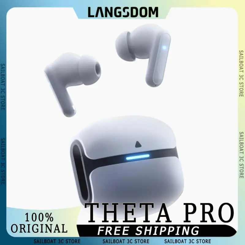 Langsdom theta pro bezdrôtové redukcie hluku slúchadla Dlhá životnosť batérie Nízka latencia do uší uši