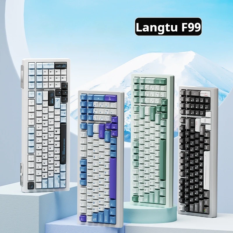 Langtu L99 Mechanická klávesnica Bluetooth 2.4g Wireless Tri-režim makro ovládač makra RGB Long Endurance Office Game Klávesnica