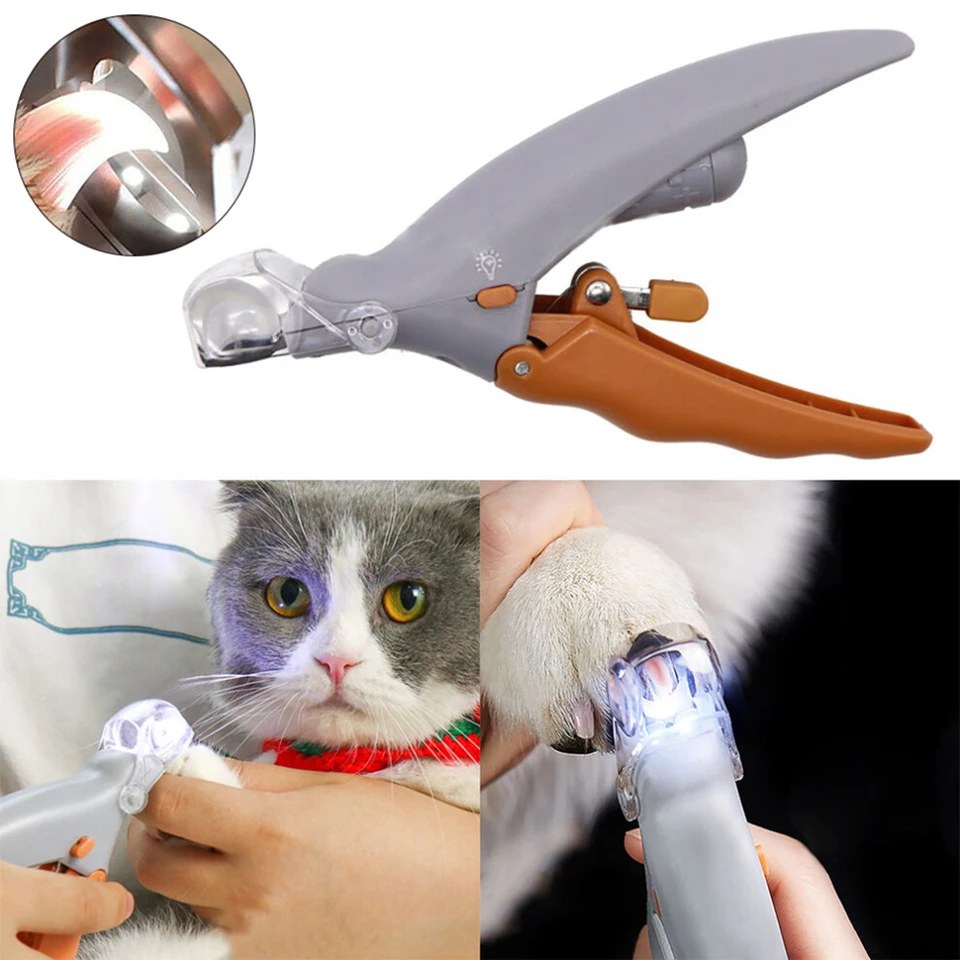 Lanker s LED ľahkým ľahkým psom mačkou Capper Clipper Nožnice na špičke Clippers Clippers