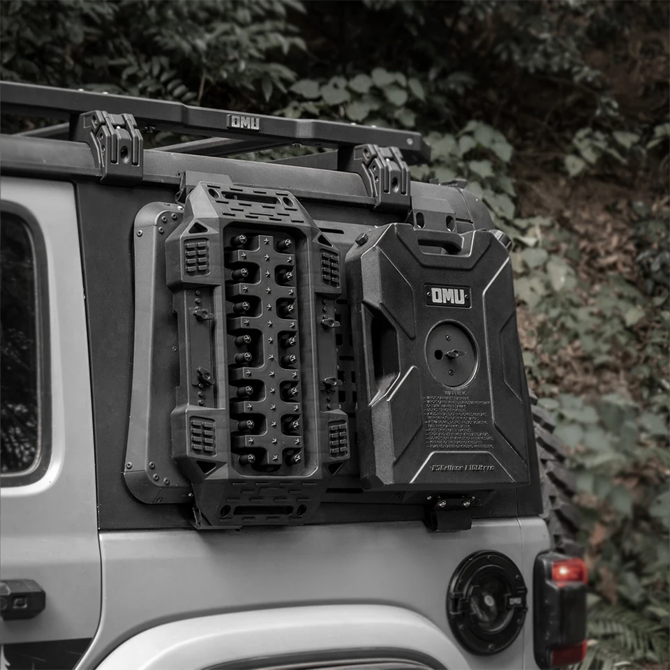 Lantsun J9059-2 Palivová nádrž na bočné okno s držiakom a únikovou doskou pre Jeep pre Wrangler JL 4 Door