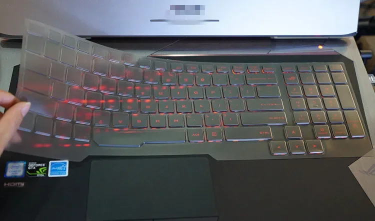 LAPTOP Clear Transparent TPU Chrániče klávesnice TPU pre ASUS G752 G752VT G752VL G752VY G752VS G752VM GX700 GX700VO G701 G701V