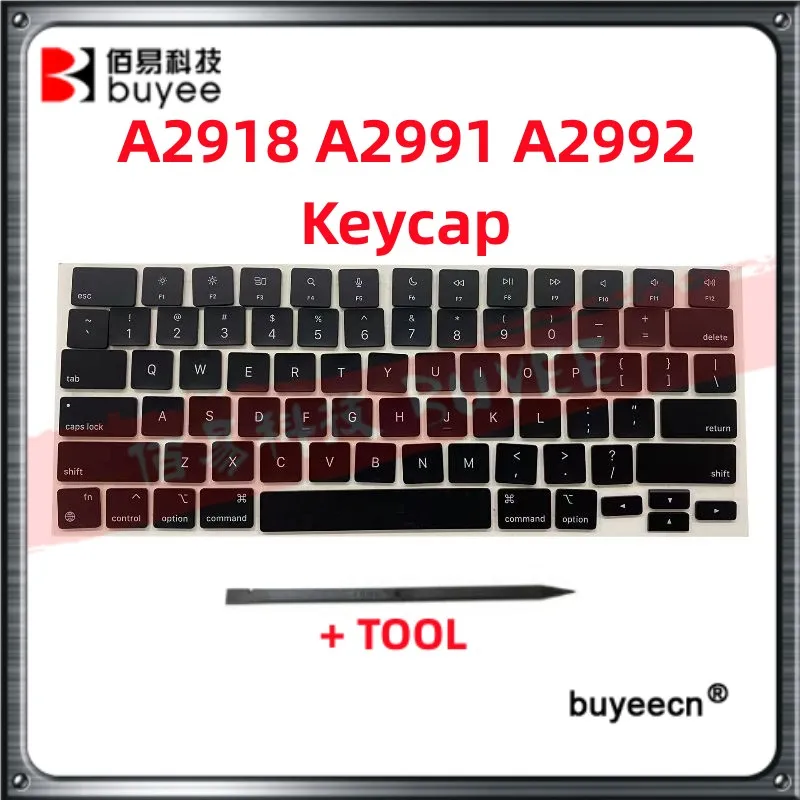 Laptop pre MacBook Pro A2918 A2991 A2992 Klávesové kľúče Klávesové kľúče Klávesnica US Britská francúzska nemecká česká arabská švajčiarska španielska Kórea