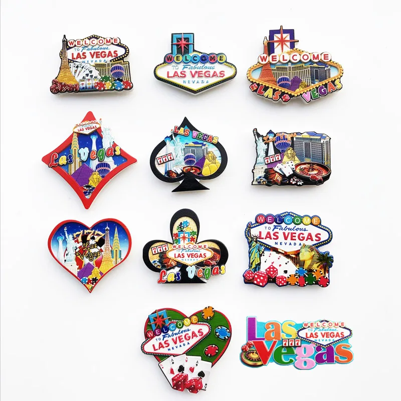 Las Vegas Travel Souvenir Chladnička Magnety USA americký turistický suvenír domáca dekorácia chladnička magnetovej nálepky dekorácie