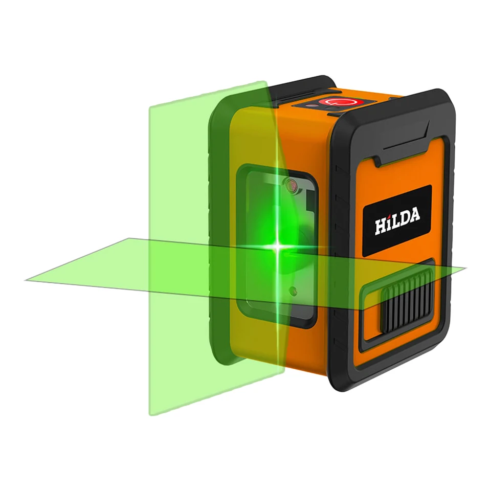 Laserový meter 2-lines Cross Green Level Laser Horizontálne a vertikálne nivel laserové samolicelujúce gadgety pre koberec tvrdé drevo