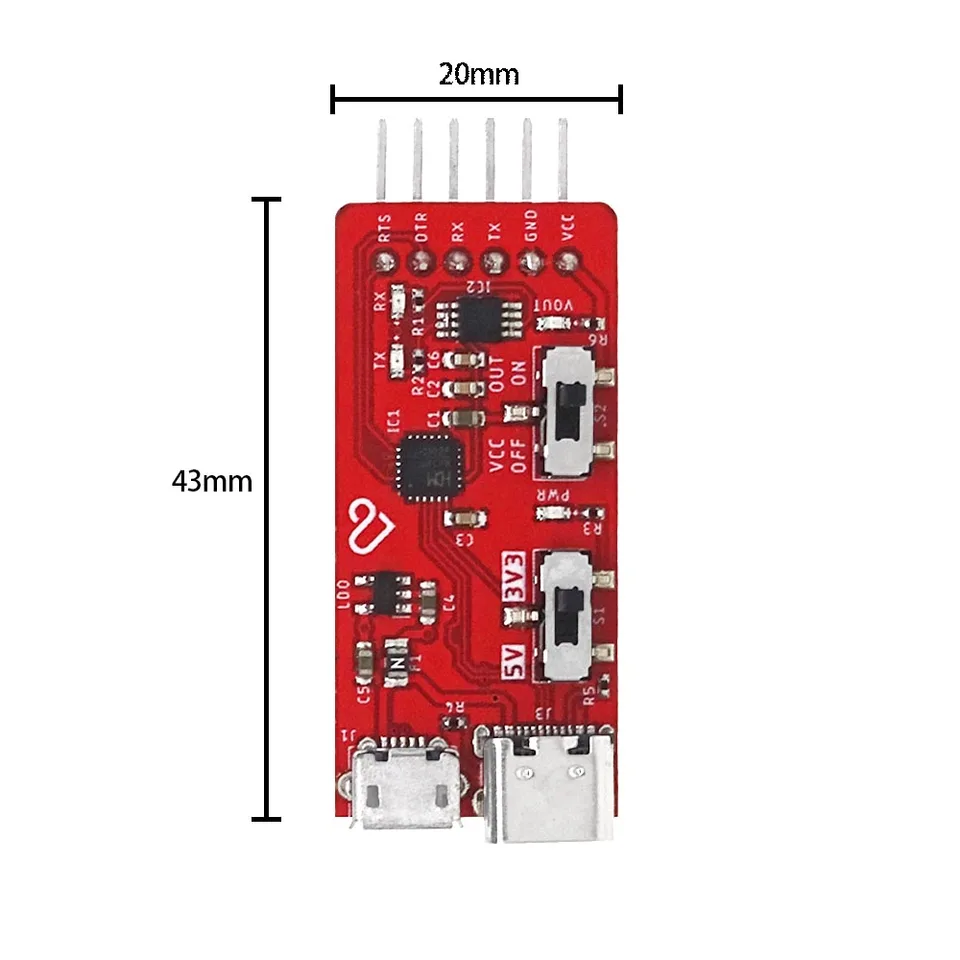 Laskakit CH9102 programátor USB-C, MicrousB, UART