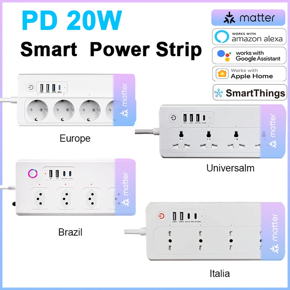 Late Hlasové diaľkové ovládanie inteligentného zásuvného zásuvného prúžku na predĺženie kábla USB Multi -zástrčka časovač Pracujte s Alexa Google Assistant