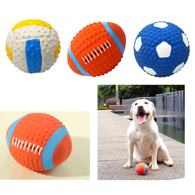 Latex Soundtrack Football Pet Dog Hračky volejbal futbal futbal výfuku Purseka Pet Cat Toy Pet Supplies