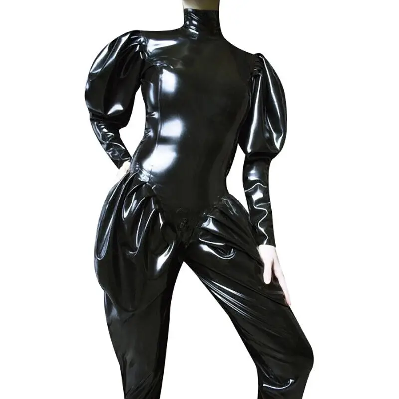 Latexové kapsuty s puzdrami rukávov gumový oblek na telo zentai celkovú večierok