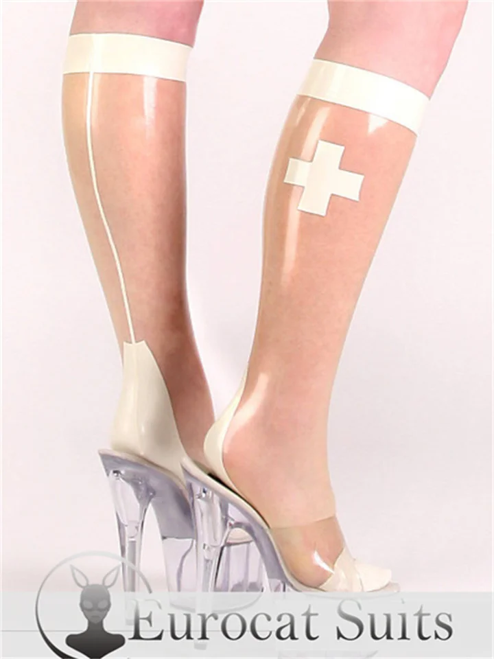latexové pančuchy eurocat obleky latex legíny gumové fetiš prispôsobené klubové oblečenie Cosplay latexové ponožky - gumová klinika