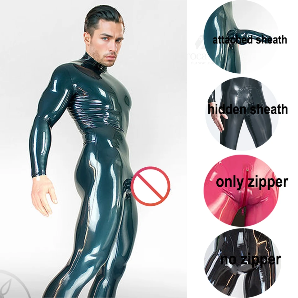 Latexový gumový prírodný oblek latex mužov ručne vyrábaný muži Catsuit Cosplay kostým kostým kostým