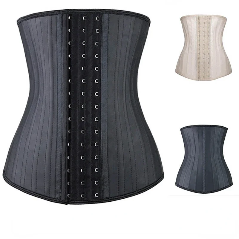 Latexový pás tréner 25 oceľová kosti Ženy tvarovače korzetový remienok Body Body Zlimovanie Športové brušné pásové spodné prádlo plus večierok