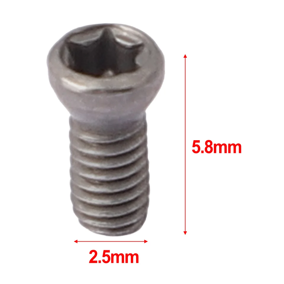 Lathe Blade Otočenie 50 -kusovej náhradnej sady skrutiek M25 x 6 mm Torx pre karbid vložte sústruhové náradie a skrutkovače