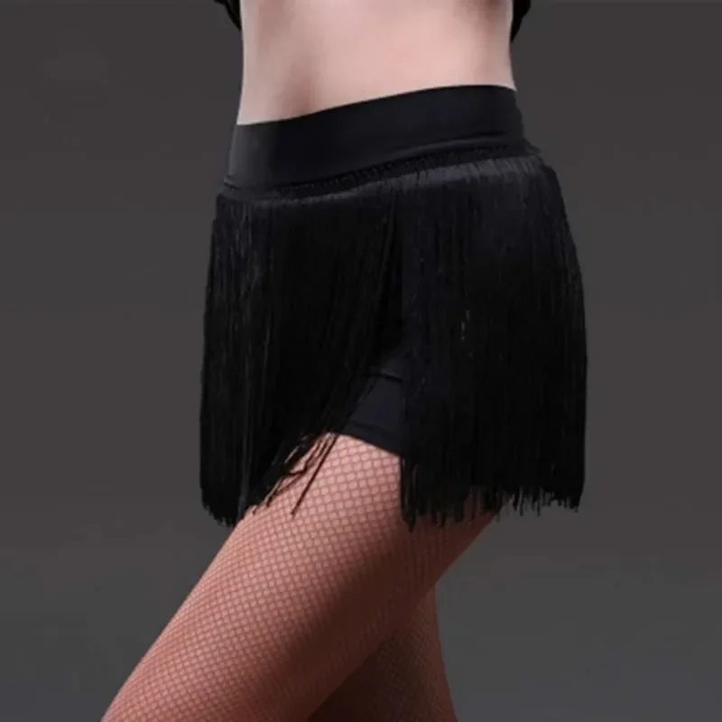 Latinská tanečná sukňa pre ženy sexy dievčatá Tango Ballroom Salsa Cha Cha Rumba Tassel Latin Dance Šaty Robe Danse Latine Femme 2023