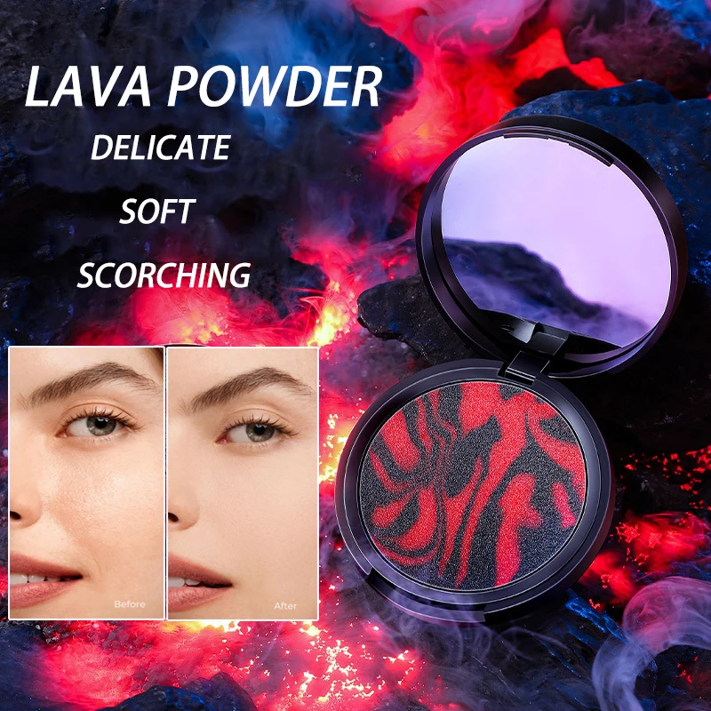Lava nastavenie prášku Priehľadné olejové riadenie matný korektor vodotesný make -up make -up kompaktný prášok Dupe Cosmetics