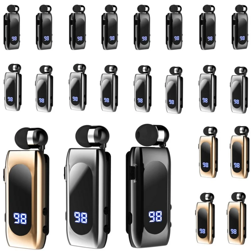 Lavalier Business Bluetooth Talk/Hudobný čas 20 hodín Digitálne zobrazenie LED, Zrušenie bezdrôtových slúchadiel
