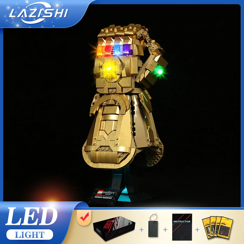LAZISHI LED svetlo pre 76191 Infinity Gauntlet Collectible Model Toy (iba svetlo, žiadne stavebné bloky)