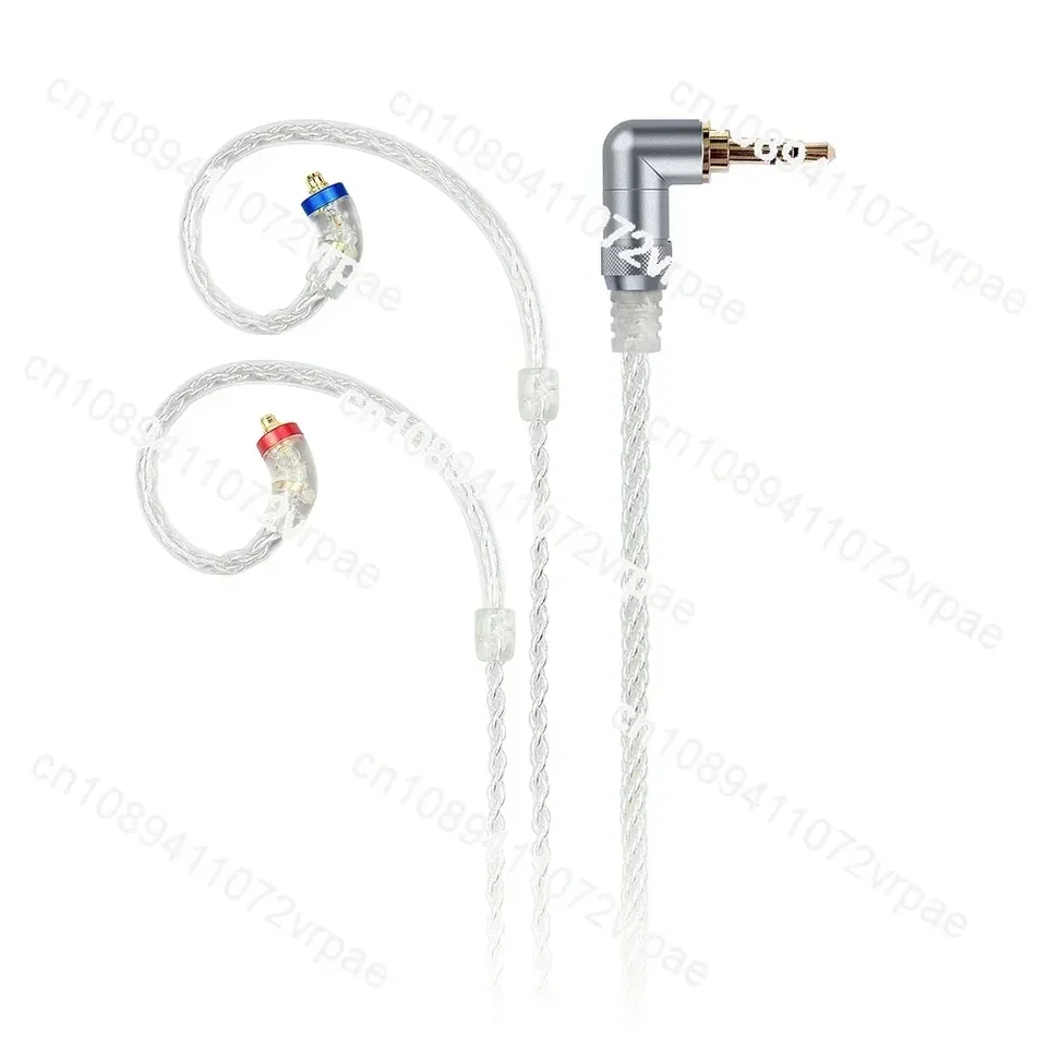 LC-3,5B/2,5B krátky vysokovýkonný meďný Silver Standard MMCX 3,5/2,5 mm konektorové slúchadlá pre Shure/JVC/FIIO