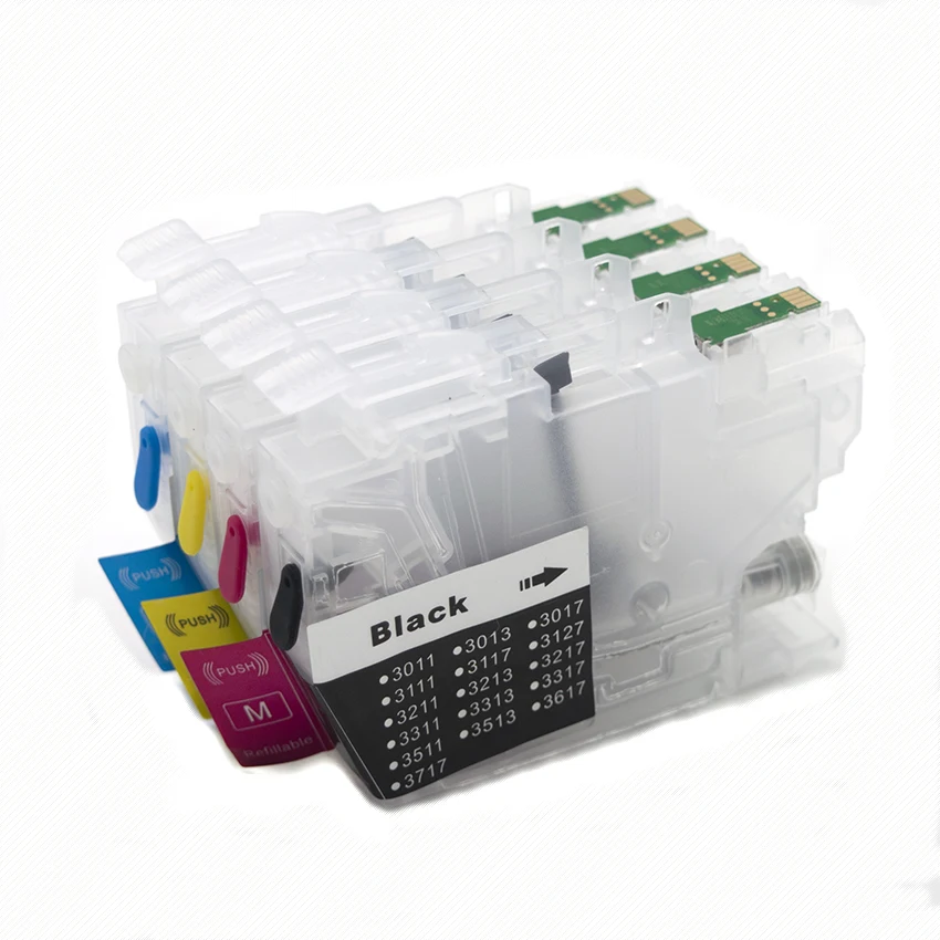LC401 LC401XL DEPLIBLATICKÁ ANK CARTRIDGE s jednorazovým čipom pre brata MFC-J1010DW MFC-J1012DW MFC-J1170DW tlačiarne