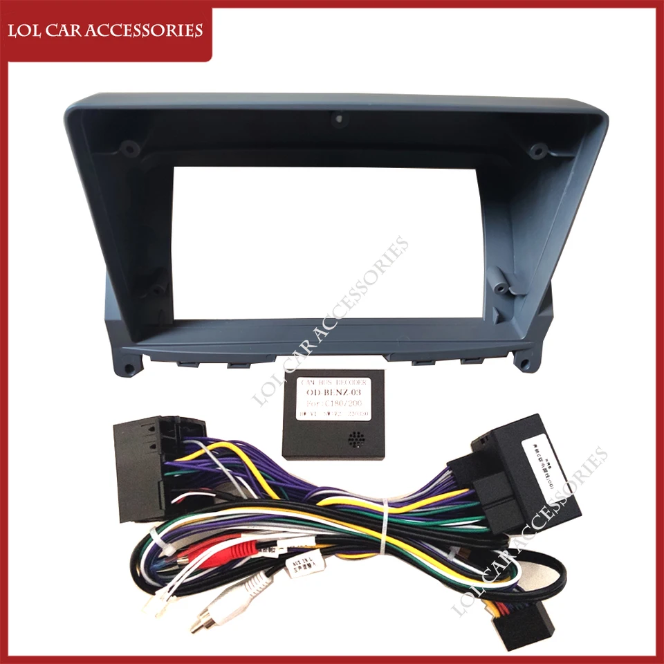 LCA pre Mercedes-Benz C Class W204 2007-2014 9 palcových rádií Android MP5 Play Panel Panel Rám 2 DIN HEAD UNIT FASCA DASS DASP