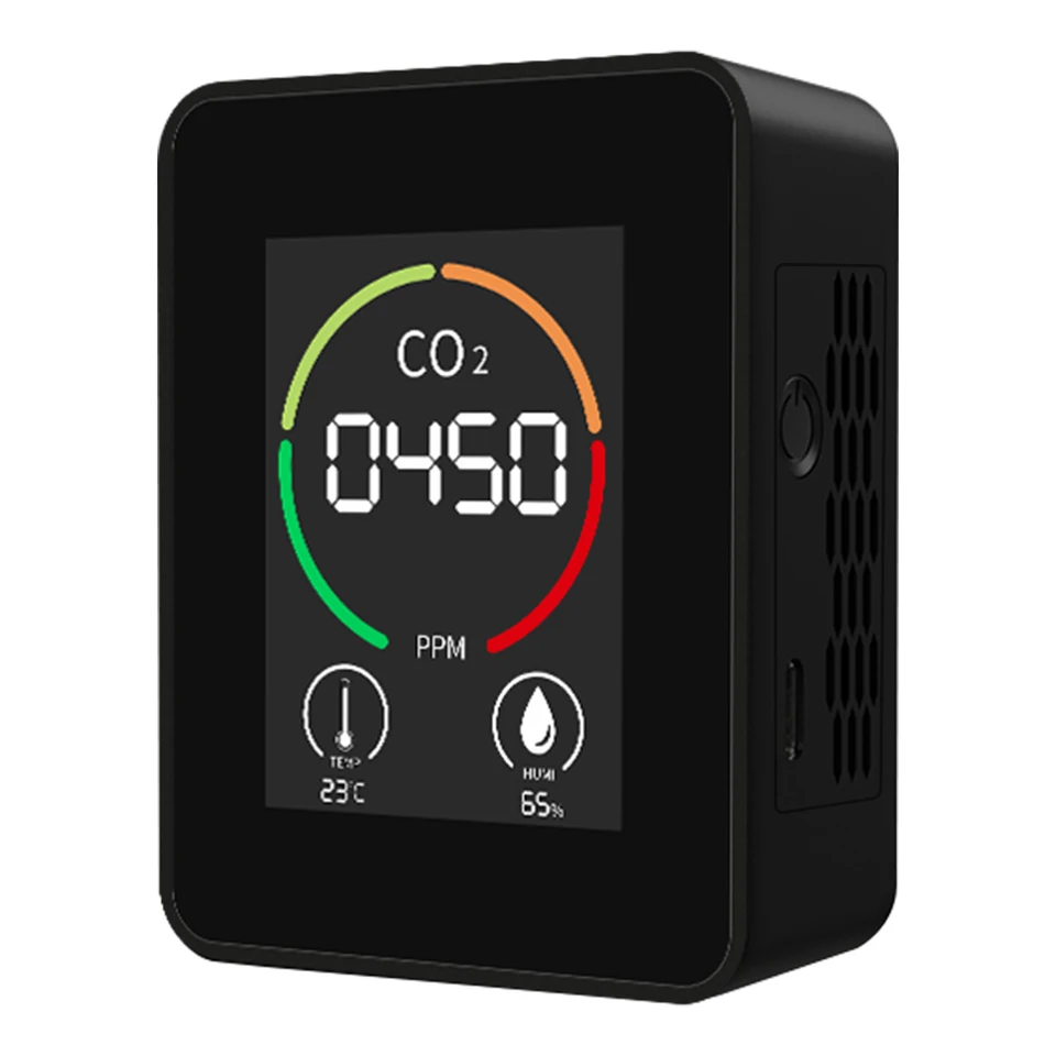 LCD Digitálny tester kvality ovzdušia CO2 detektor detektora oxidu uhličitého Detektora teploty vlhkosti plyn na skleníkový skleník