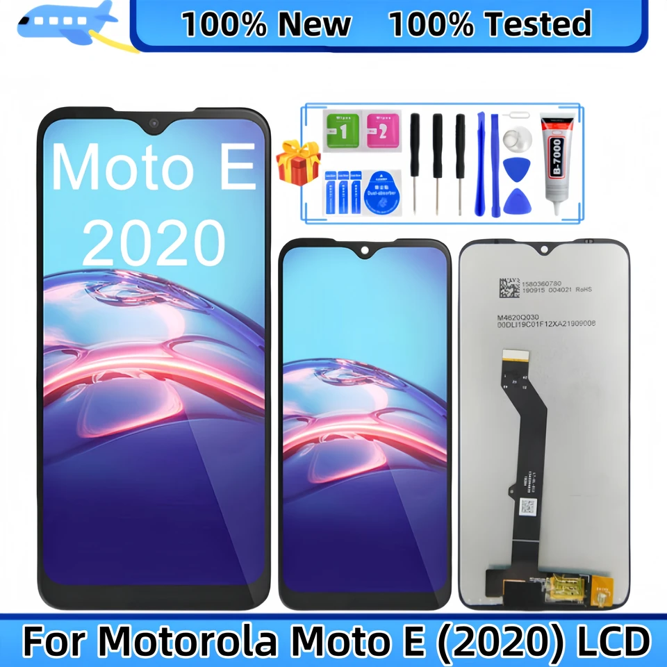 LCD displej dotykovej obrazovky Digitalizátor Výmena, vhodná pre Motorola Moto E 2020 XT2052DL MOTO E7