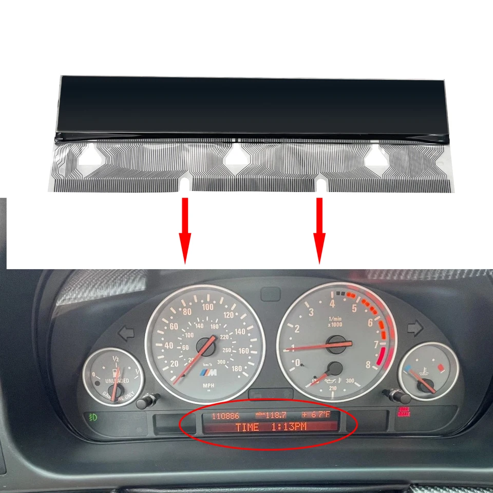 LCD displej pre BMW E38 E39 E53 X5 Dashboard prístrojový prístroj KLOSTER PIXEL Chýba opravy